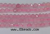 CTG635 15.5 inches 2mm faceted round Madagascar rose quartz beads