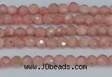 CTG654 15.5 inches 3mm faceted round Argentina rhodochrosite beads