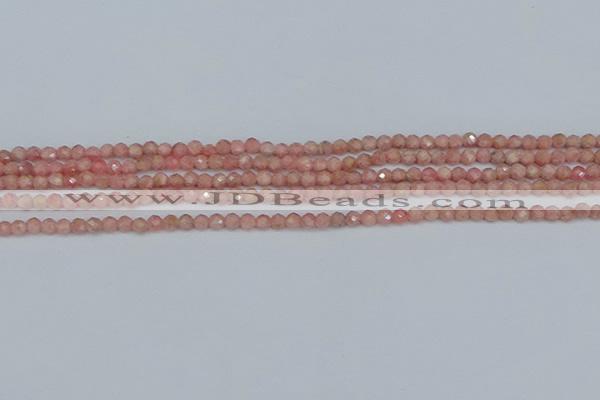 CTG654 15.5 inches 3mm faceted round Argentina rhodochrosite beads