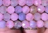 CTG713 15.5 inches 5mm faceted round tiny morganite beads