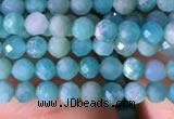 CTG765 15.5 inches 3mm faceted round tiny amazonite gemstone beads