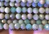 CTG774 15.5 inches 2mm faceted round tiny amazonite beads wholesale