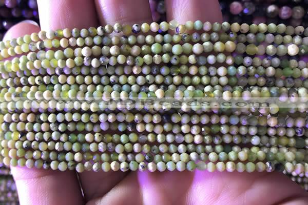 CTG825 15.5 inches 3mm faceted round tiny chrysotine beads