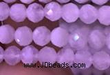 CTG833 15.5 inches 5mm faceted round tiny white moonstone beads