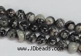 CTJ25 15.5 inches 8mm round black water jasper beads wholesale