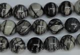 CTJ29 15.5 inches 16mm round black water jasper beads wholesale