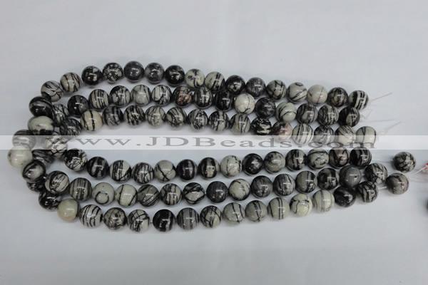 CTJ29 15.5 inches 16mm round black water jasper beads wholesale