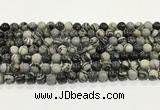 CTJ411 15.5 inches 6mm round black water jasper gemstone beads wholesale