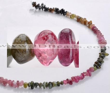 CTO03 15.5 inches 4*7mm freeform natural tourmaline chips beads