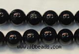 CTO104 15.5 inches 12mm round natural black tourmaline beads