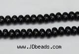 CTO117 15.5 inches 5*8mm rondelle black tourmaline beads