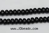 CTO118 15.5 inches 6*10mm rondelle black tourmaline beads