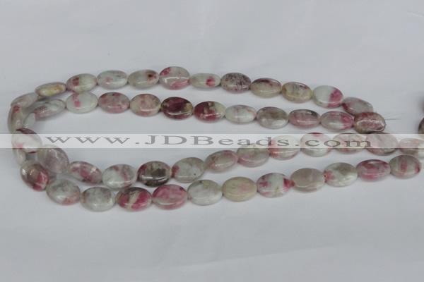 CTO204 15.5 inches 12*16mm oval pink tourmaline gemstone beads