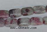 CTO209 15.5 inches 8*12mm rectangle pink tourmaline gemstone beads