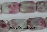 CTO212 15.5 inches 15*20mm rectangle pink tourmaline gemstone beads