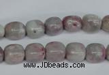 CTO220 15.5 inches 9*11mm nugget pink tourmaline gemstone beads