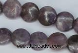 CTO222 15.5 inches 10mm flat round tourmaline gemstone beads