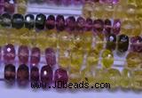 CTO304 15.5 inches 2.5*4mm faceted rondelle tourmaline beads