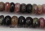 CTO377 15.5 inches 5*8mm faceted rondelle natural tourmaline beads