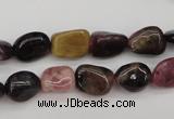 CTO382 15.5 inches 9*11mm natural tourmaline nuggets beads