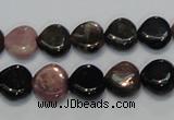 CTO41 15.5 inches 12*12mm heart natural tourmaline beads wholesale