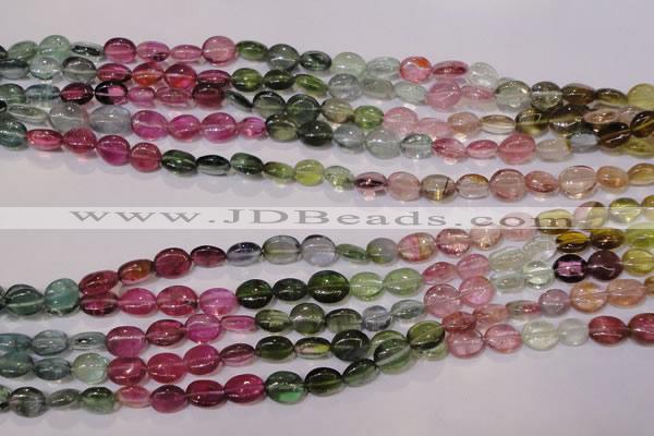 CTO420 15 inches 6*7mm oval natural tourmaline beads wholesale