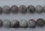 CTO483 15.5 inches 10mm faceted round pink tourmaline gemstone beads