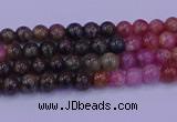 CTO620 15.5 inches 4mm round tourmaline gemstone beads wholesale