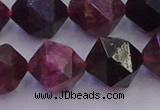 CTO653 15.5 inches 12mm faceted nuggets tourmaline gemstone beads