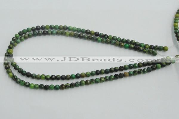 CTP02 15.5 inches 6mm round yellow green pine gemstone beads wholesale