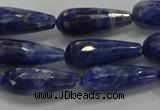 CTR112 15.5 inches 8*20mm faceted teardrop sodalite beads