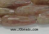 CTR134 15.5 inches 10*30mm faceted teardrop strawberry quartz beads