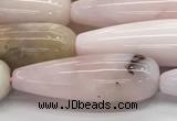 CTR151 15.5 inches 10*30mm teardrop natural pink opal beads