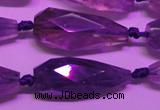 CTR204 14*34mm - 17*40mm faceted teardrop ametrine gemstone beads