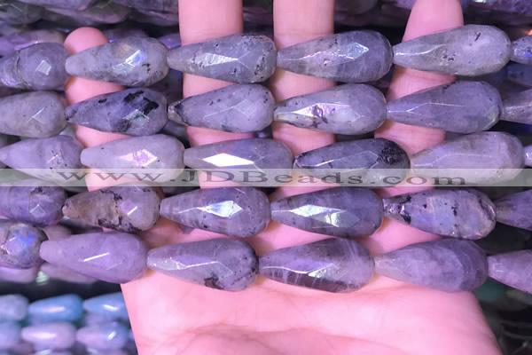 CTR309 15.5 inches 10*25mm faceted teardrop labradorite beads