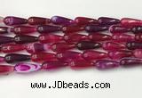 CTR402 15.5 inches 8*20mm teardrop agate beads wholesale