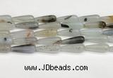 CTR411 15.5 inches 10*30mm teardrop agate beads wholesale