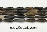 CTR414 15.5 inches 10*30mm teardrop agate beads wholesale