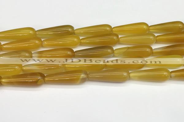 CTR415 15.5 inches 10*30mm teardrop agate beads wholesale