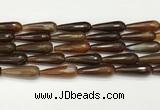 CTR452 15.5 inches 10*30mm faceted teardrop agate beads wholesale