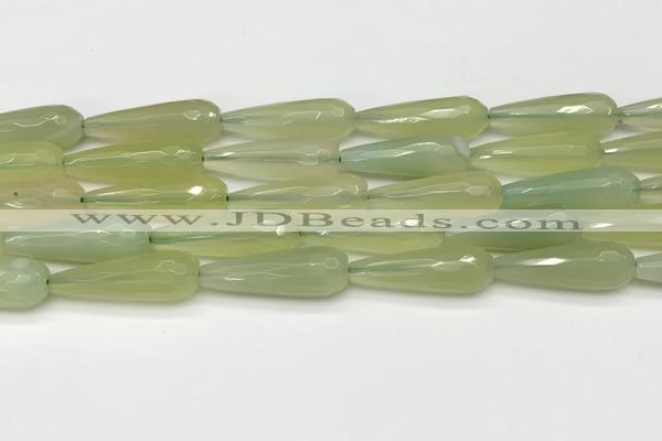 CTR459 15.5 inches 10*30mm faceted teardrop agate beads wholesale