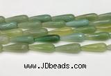 CTR460 15.5 inches 10*30mm faceted teardrop agate beads wholesale