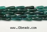 CTR462 15.5 inches 10*30mm faceted teardrop agate beads wholesale