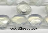 CTR632 Top drilled 13*13mm faceted briolette opalite beads wholesale