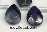 CTR702 Top drilled 12*16mm faceted briolette sodalite beads