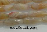 CTR80 15.5 inches 6*16mm faceted teardrop yellow agate beads