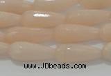 CTR96 15.5 inches 8*20mm faceted teardrop pink aventurine beads