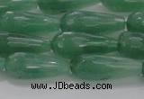 CTR97 15.5 inches 8*20mm faceted teardrop green aventurine beads