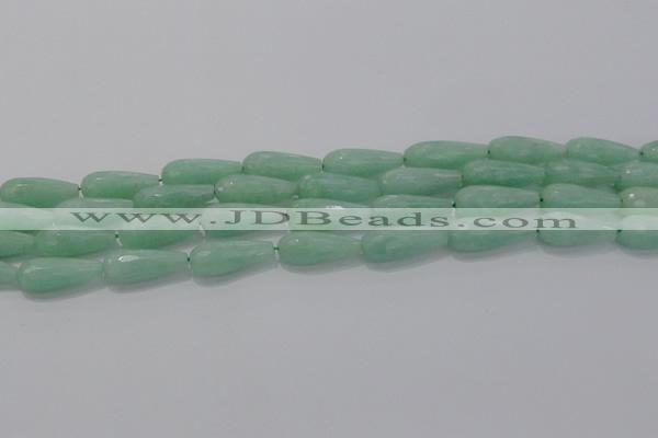 CTR98 15.5 inches 8*20mm faceted teardrop jade gemstone beads