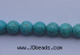 CTU04 15.5 inches 10mm round blue turquoise strand beads Wholesale